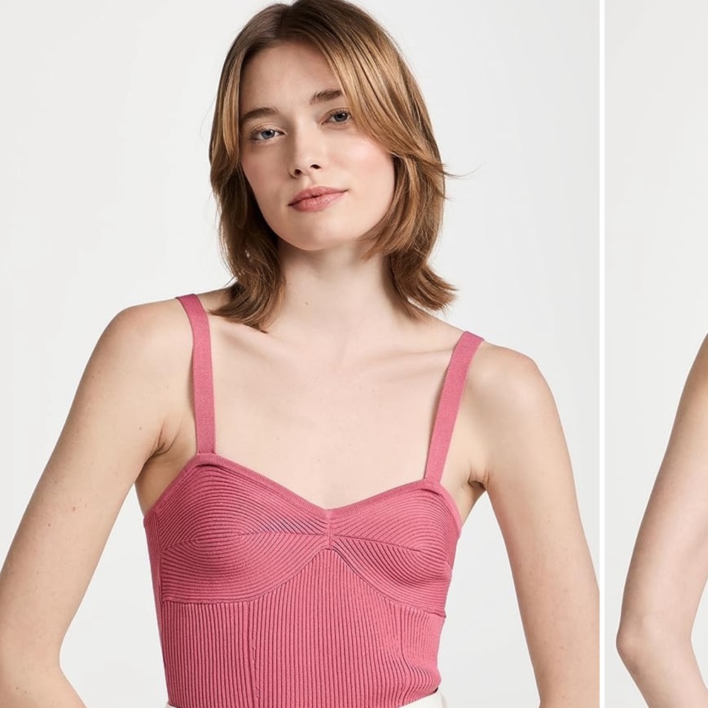 BB Dakota Steve Madden Bustier Me Up Pink Tank Top Size Large NWOT